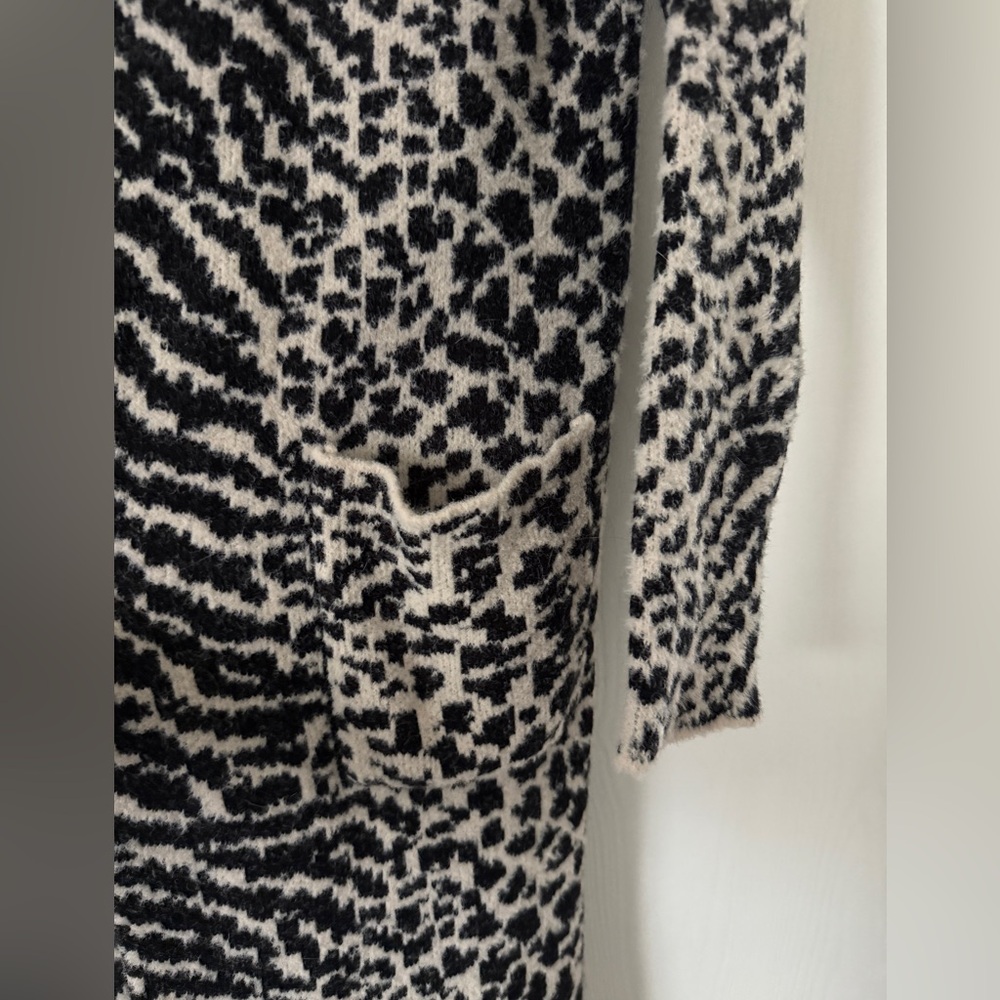 Animal print long knit jacket - Picture 3 of 5